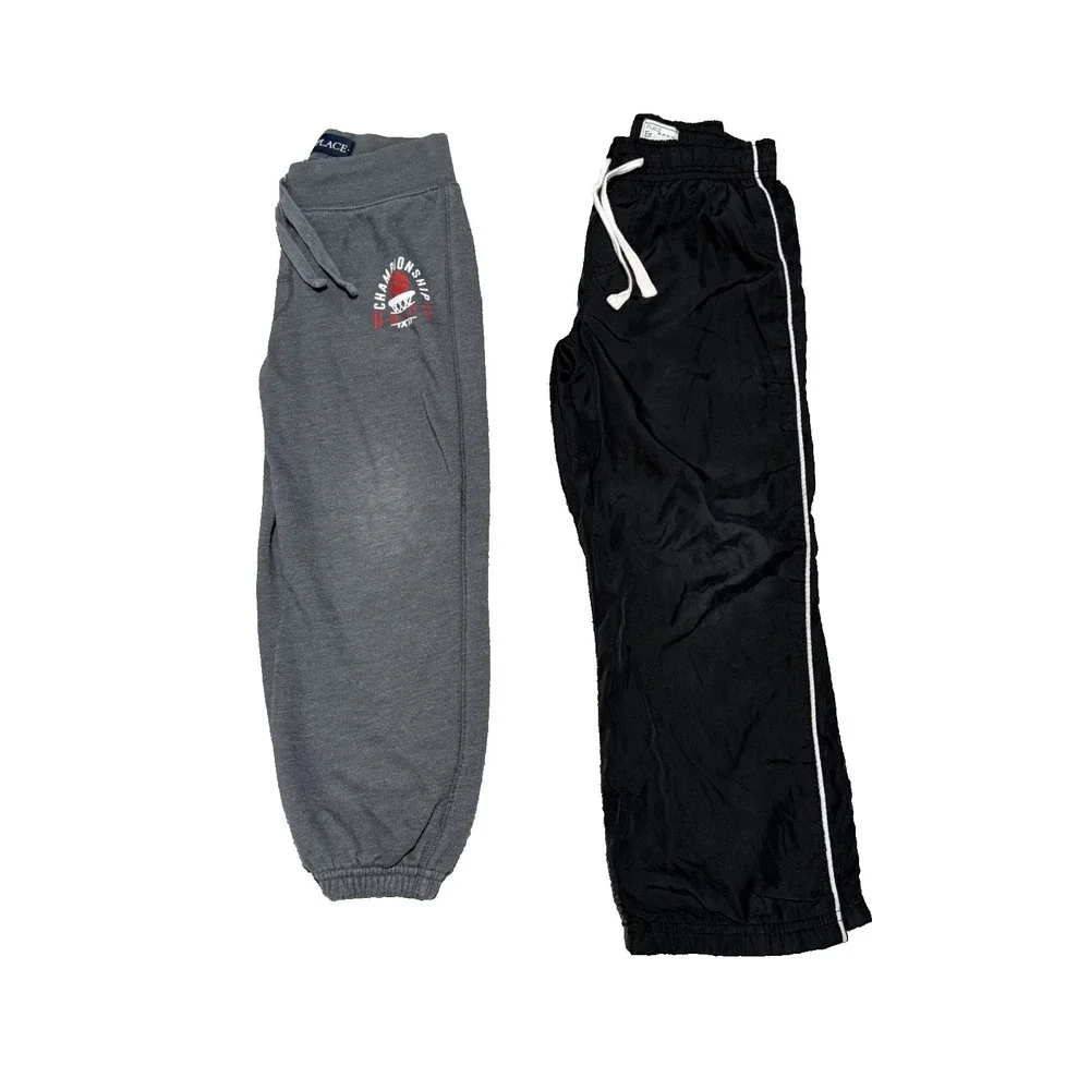 Lot of 2 Youth Boy's Children's Place Sweats Wind Breaker Pants Size 5/6